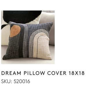 CB2 Dream Pillow Cover. BRAND NEW NOT USED! (Pillow insert not included)